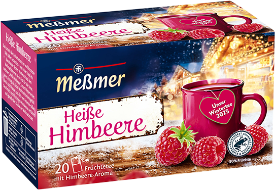 Meßmer Winter Tea Hot Raspberry 20 x 2.25g Intense Fruity 45g Pack