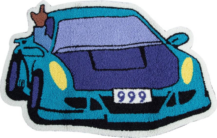Kids Play Rug Car Shaped Microfiber