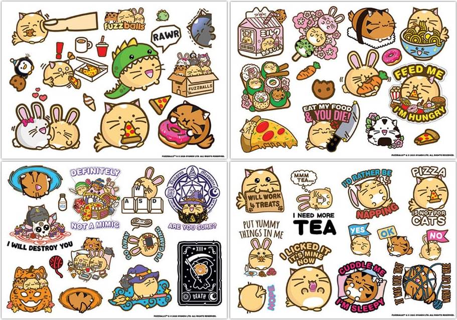 Fanattik Fuzzballs Tech Sticker Pack