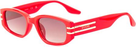Guess Factory Brown Gradient Rectangular Ladies Sunglasses - Red