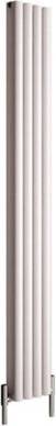 White Vertical Double Oval Panel Radiator
