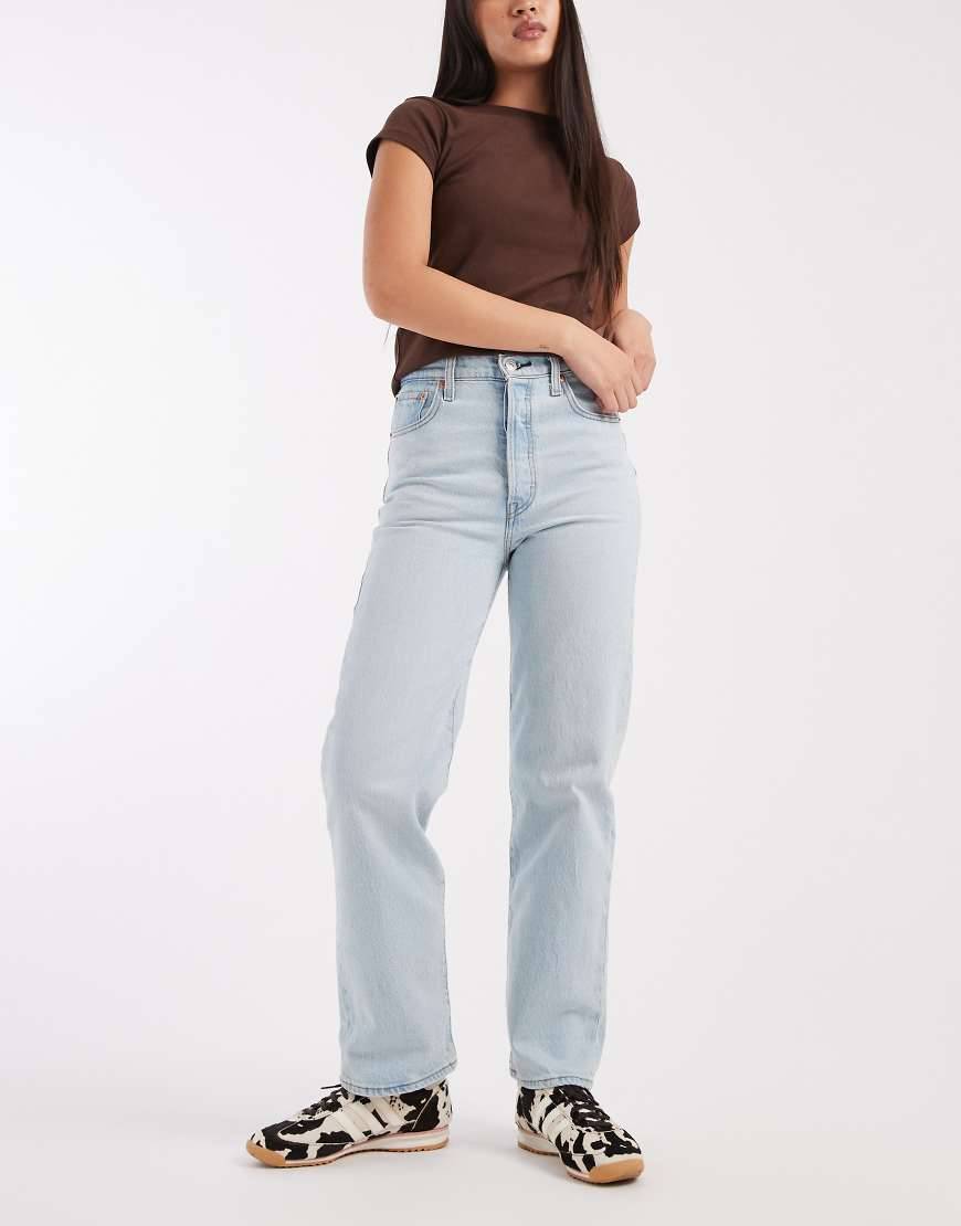 Levi's Ribcage Ljusblå Raka Jeans