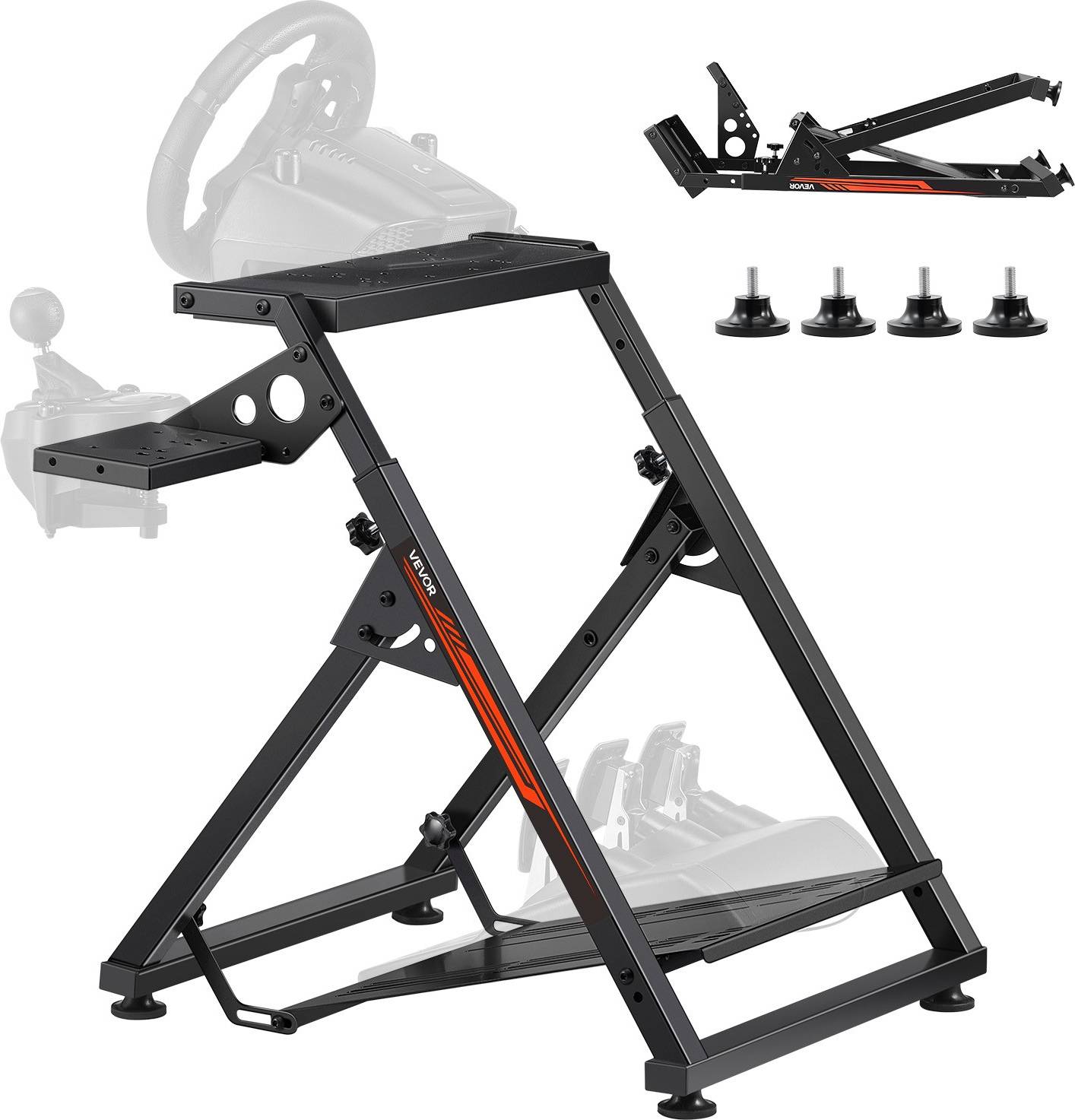 Wheel stand VEVOR Racing Wheel Stand Justerbart Hopfällbart Simulatorställ
