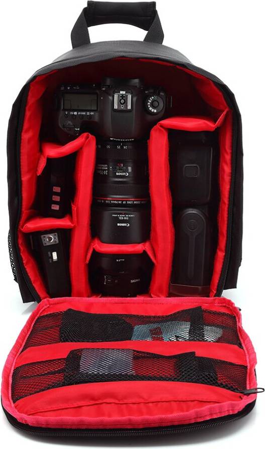 Red Stylish Multi-Functional Camera Bag