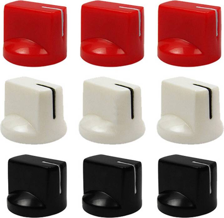 Ohphcall 6Pcs Assorted Color Plastic Control Knobs