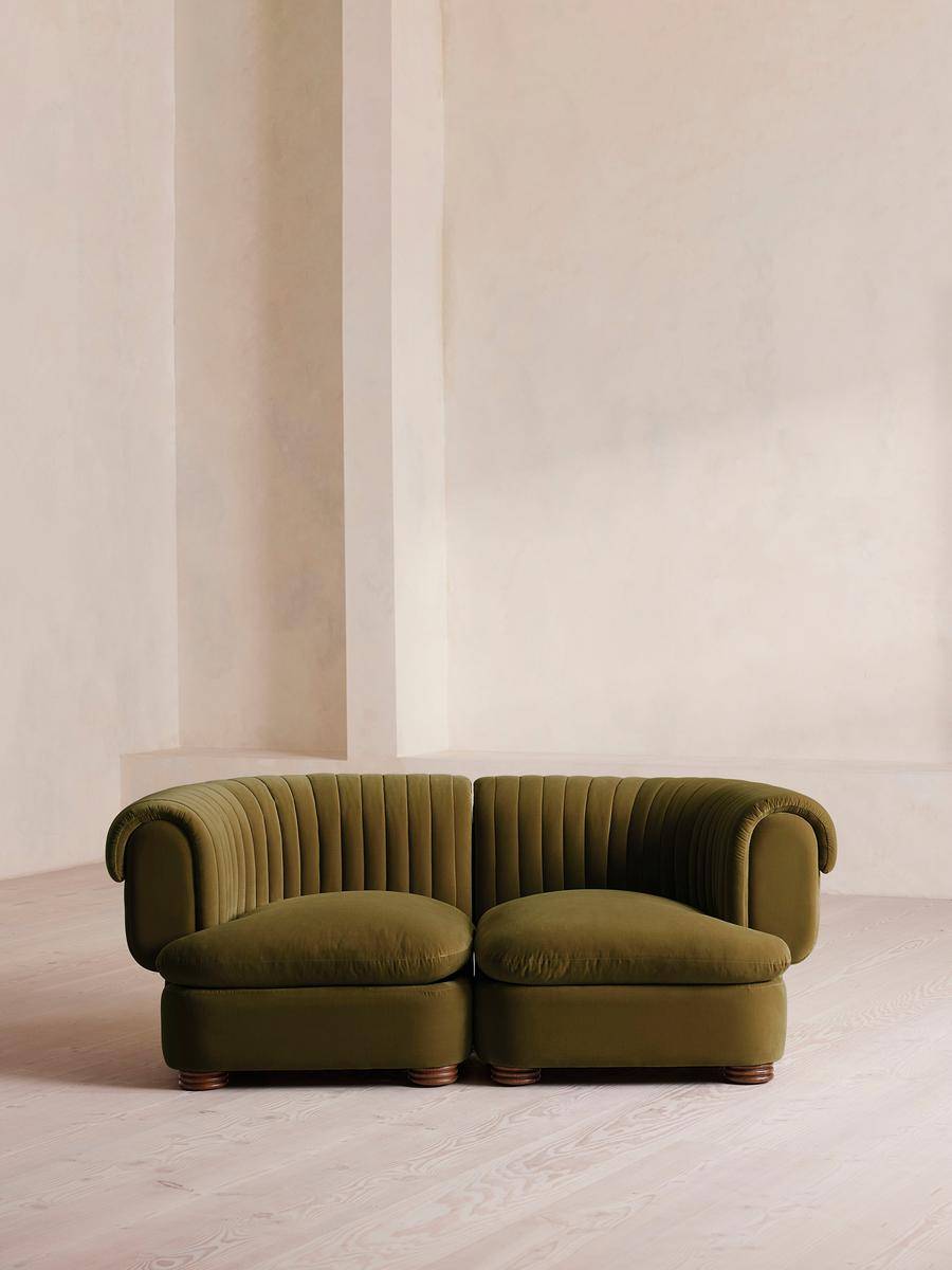 Soho Home Rava Modular Three Velvet Sofa 3 Seater