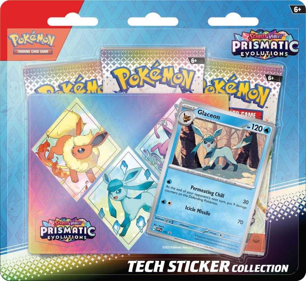 Pokemon prismatic evolutions Pokémon Prismatic Evolutions Tech Sticker Collection