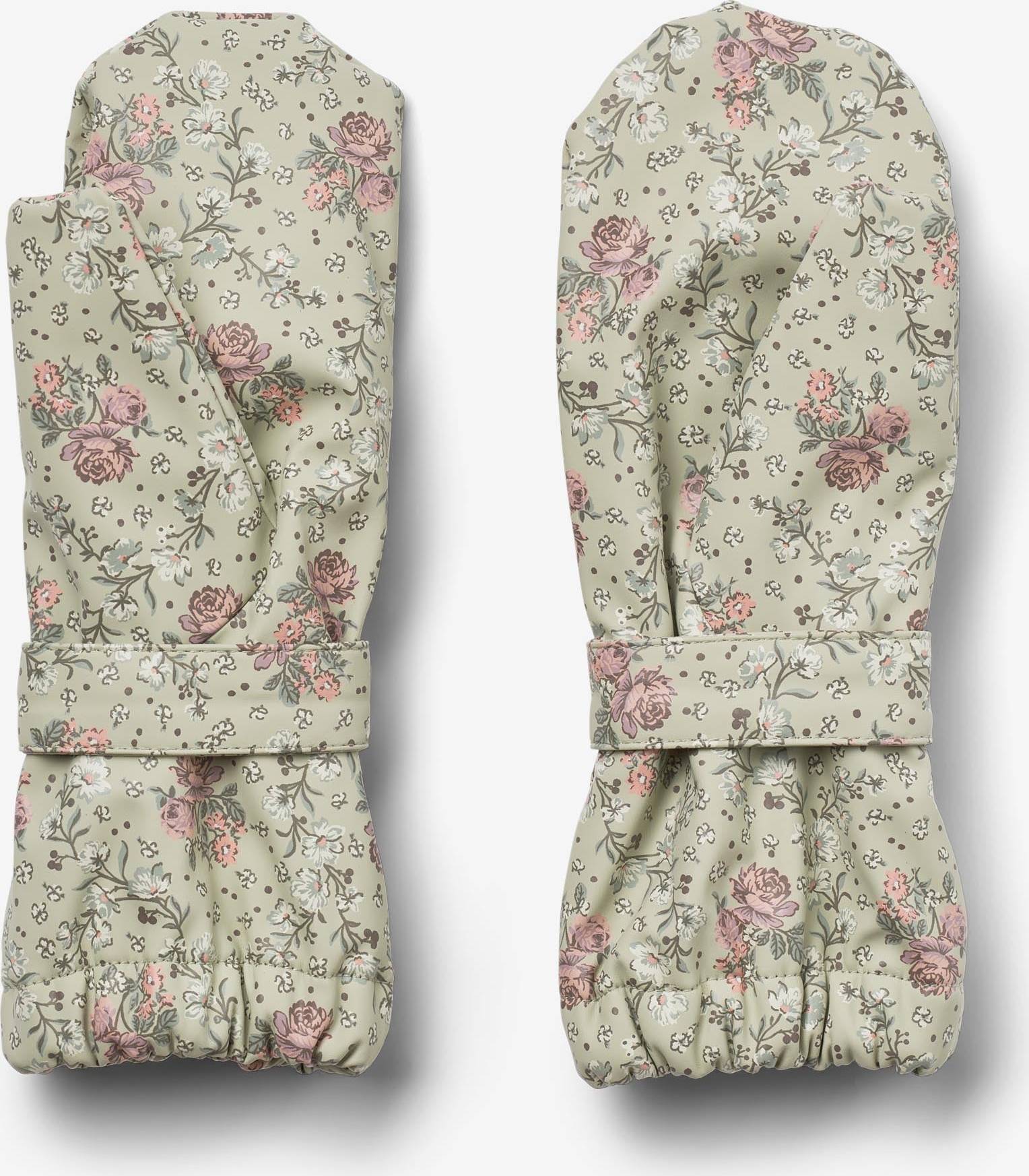 Wheat Rain Mittens Rily - Grön