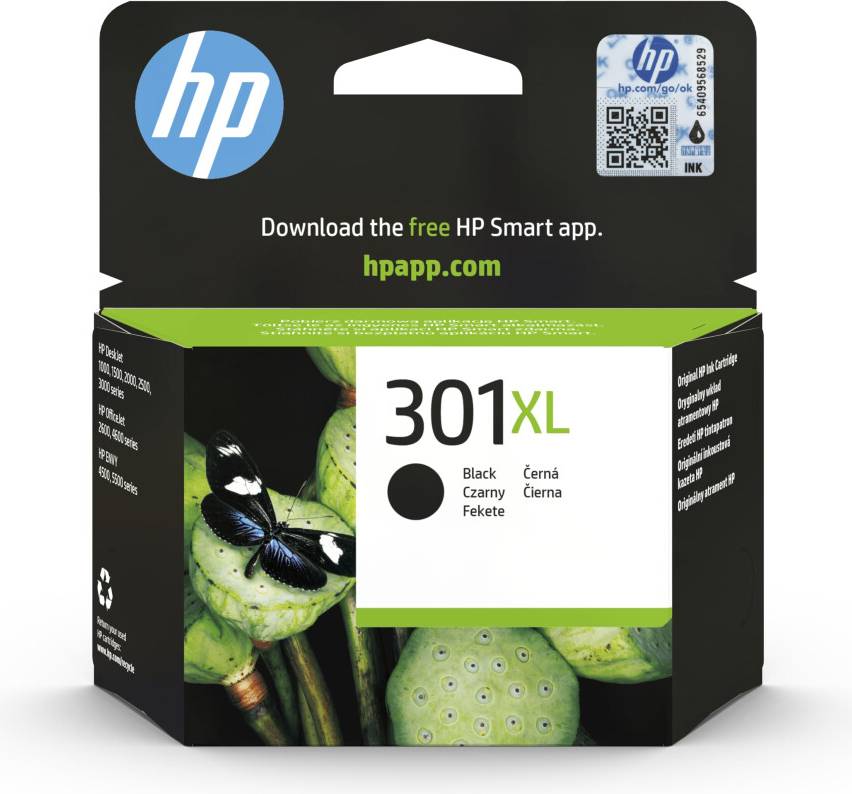 Hp blækpatroner 301 HP Ink CH563EE 301XL Sort