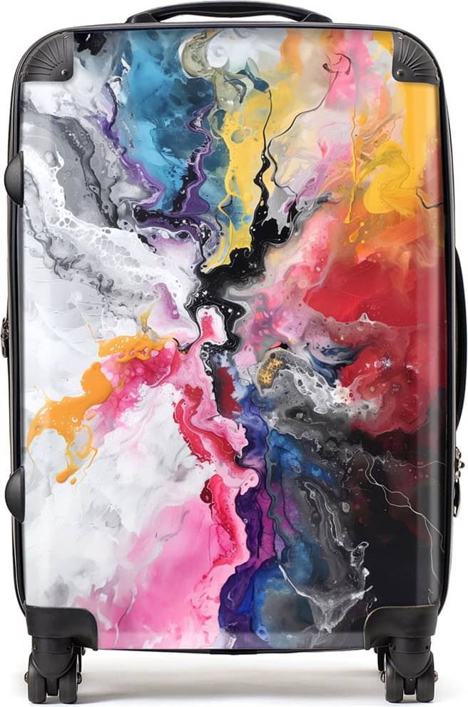 Warren Reed Designer Medium Explosive Colour Cascade Suitcase