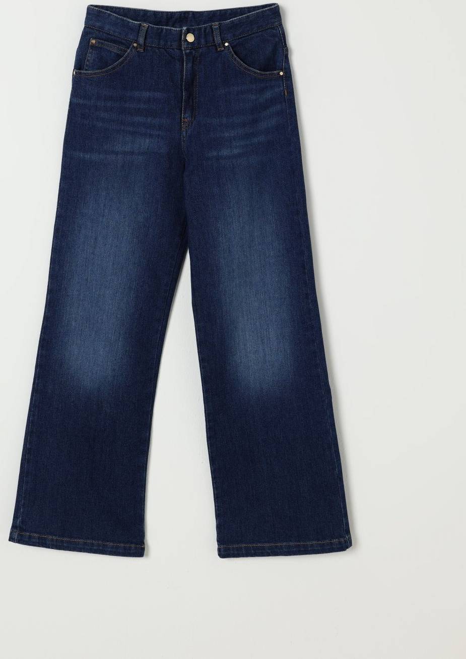 Mid-Rise Wide-Leg Jeans