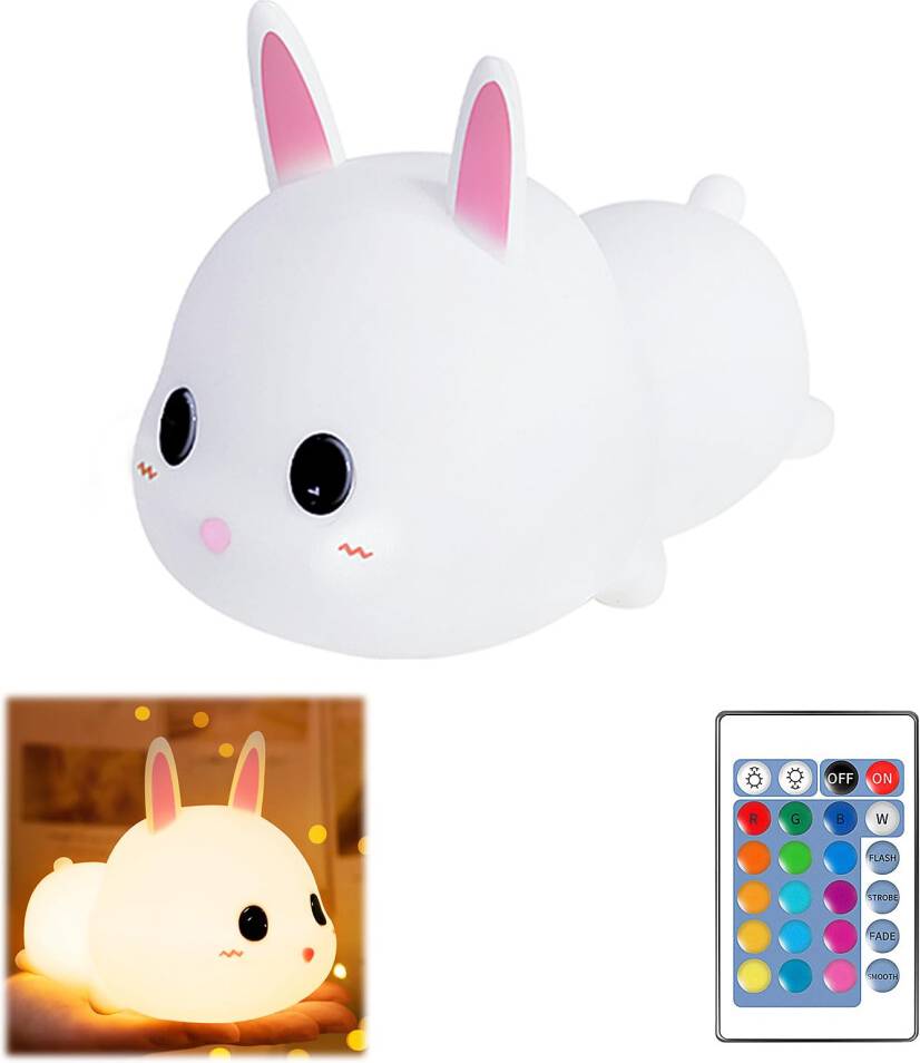 16-Color Rabbit Silicone Night Light