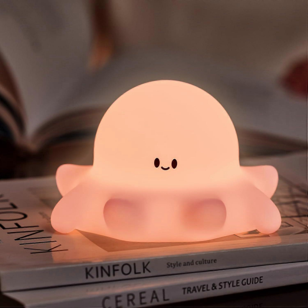 LED Pink Octopus Night Light