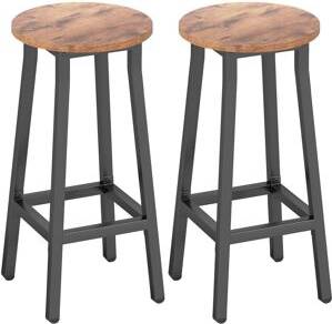 Homcom Breakfast Breakfast Stools with Footrest Bar Stool 2pcs