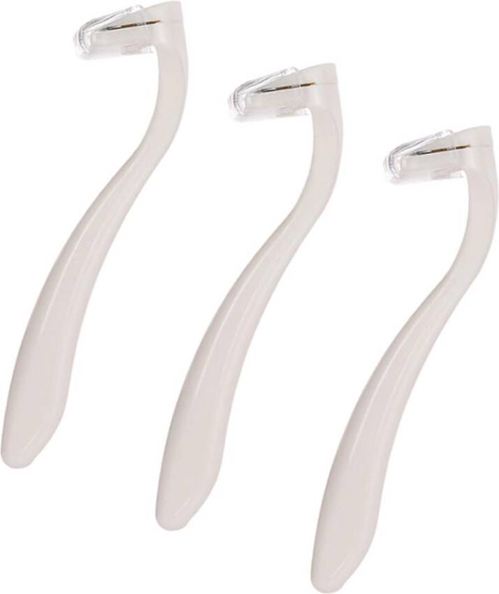 3Piece PP White Body Hair Razor