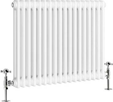 Rad G-Rad White Double Column Horizontal Cast Iron Radiator