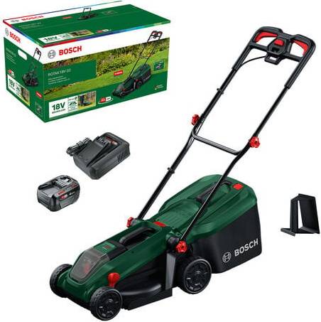 Bosch Akku Rasenmäher Rotak 18V 32 Set Akku-Rasenmäher