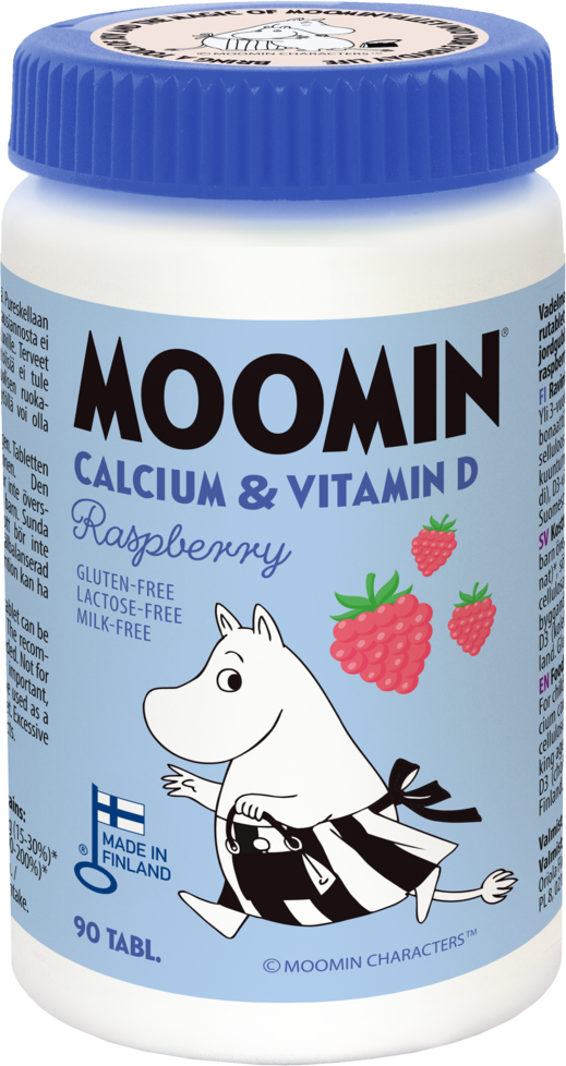 Calcium D-Vitamiini Raspberry 90 Tabl