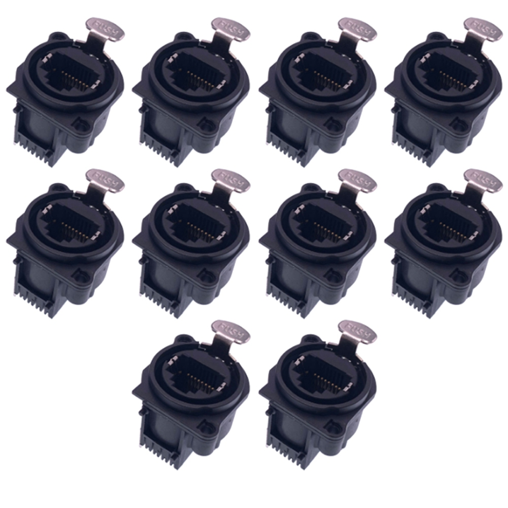10pcs XLR RJ45 Socket Bent Needle Connector