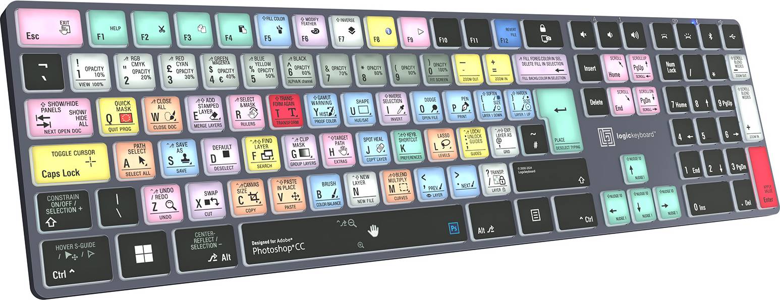 LogicKeyboard Titan Wireless Backlit Windows Keyboard