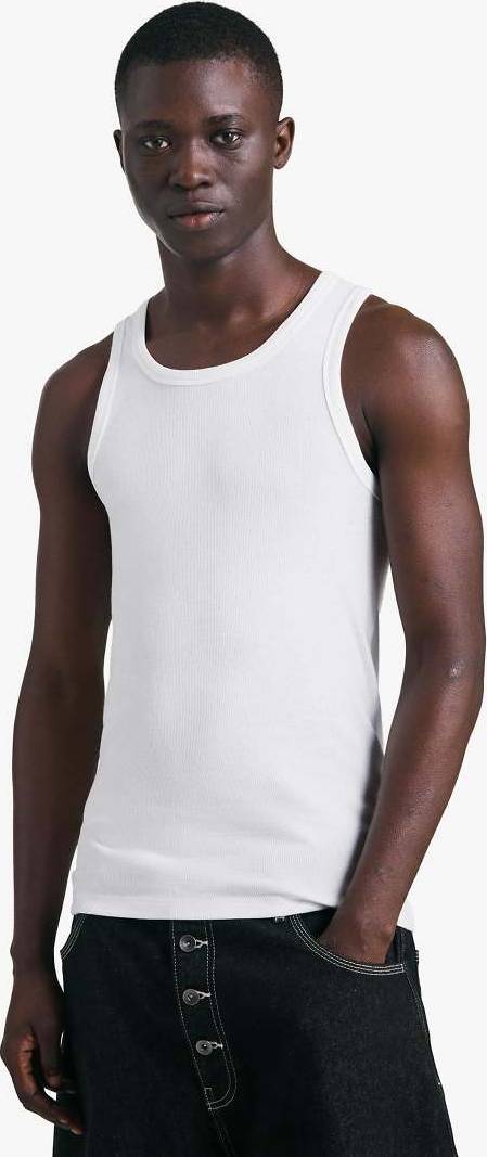 Bershka Ribbat Linne - Vit