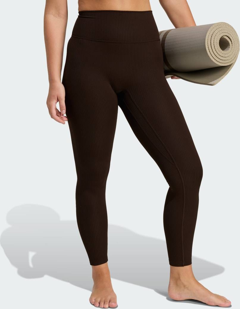 adidas Performance Ribbed Leggings All Me Rib - Brown