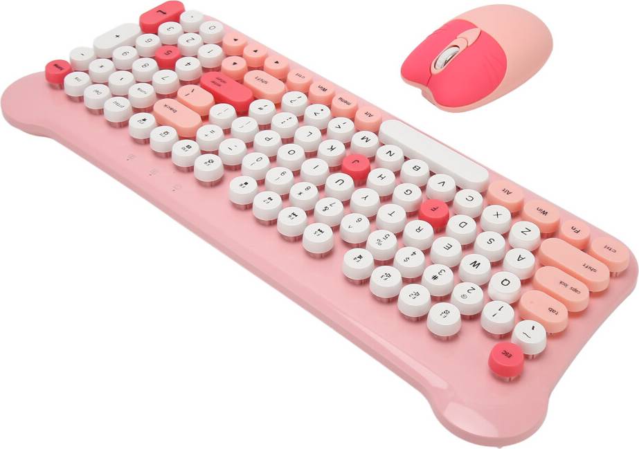 Windows 11 key Wireless Pink 2.4G Keyboard Mouse Set