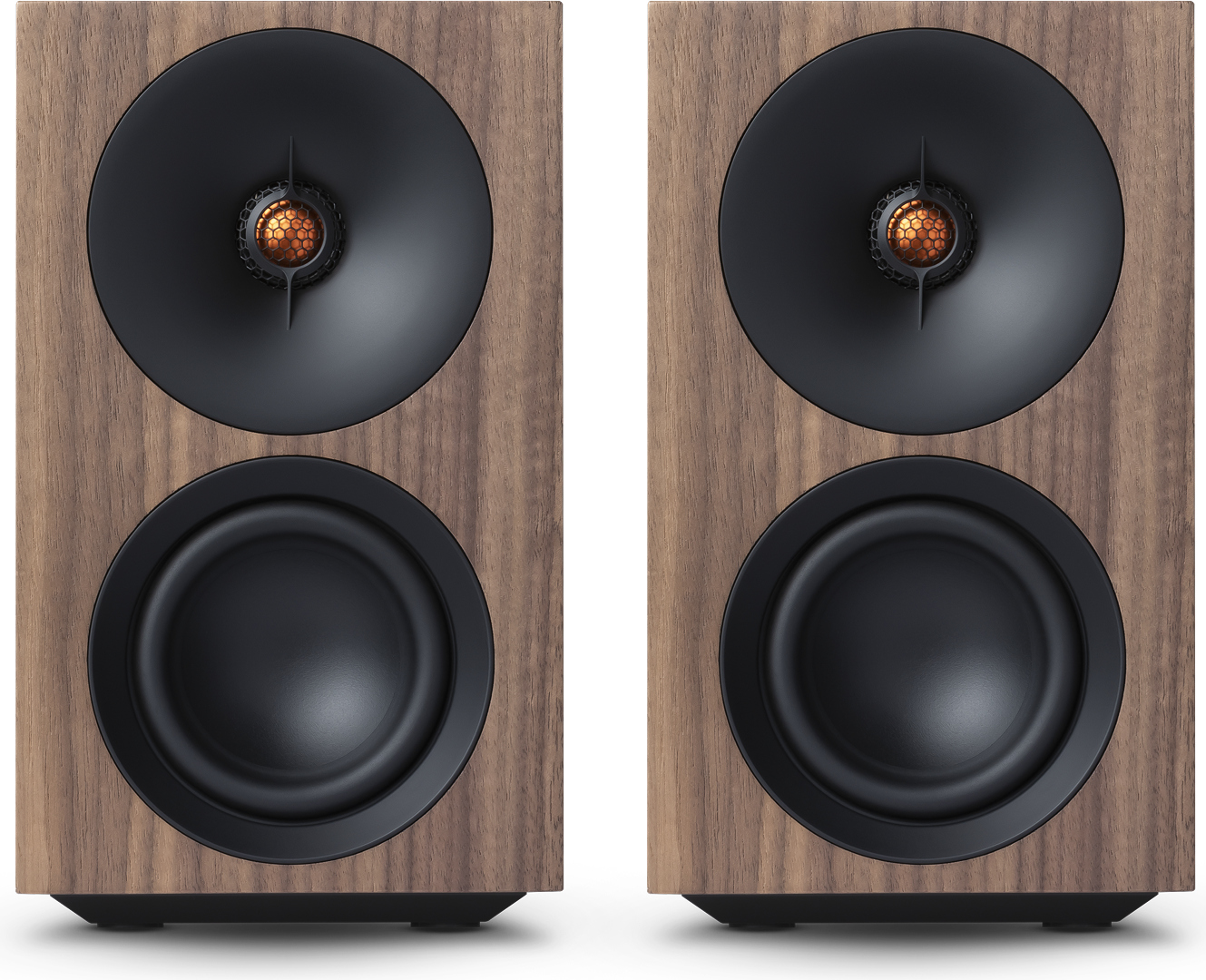 L R S Walnut Wireless Smart Speaker Set