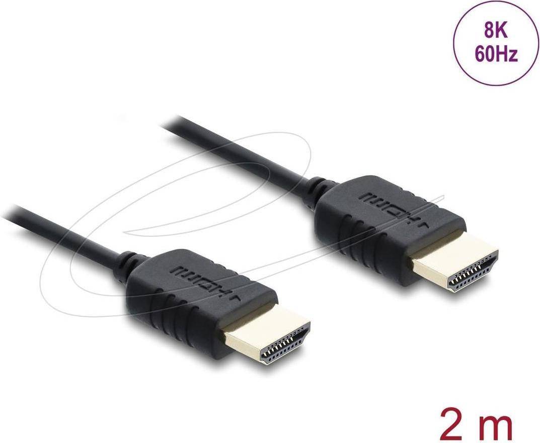 DeLock HDMI Kabel Sort 2m
