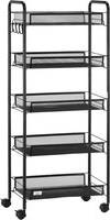 Homcom 5 Tier Utility Rolling Cart Rullebord