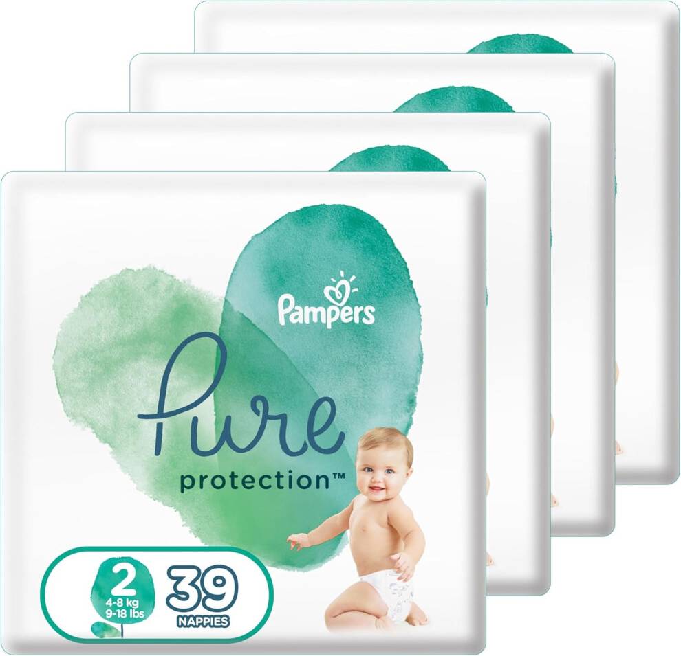 Pampers size 2 Pampers Pure Protection Dermatologically Tested Diapers Size 2