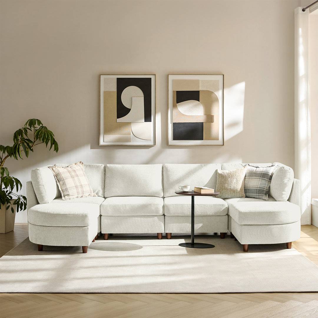 Ebern Designs Modern Storage Convertible Sectional With End Table Sofa