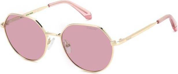 Polaroid PLD 8074 Solglasögon Metall Guld Rosa Rund