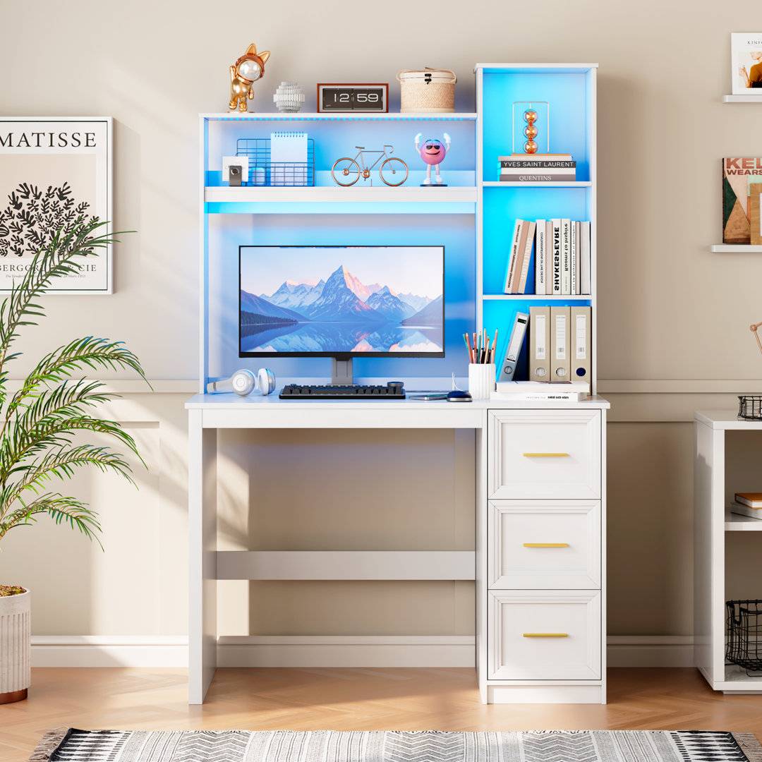 Computer with Power Outlet and Tri-Color Light