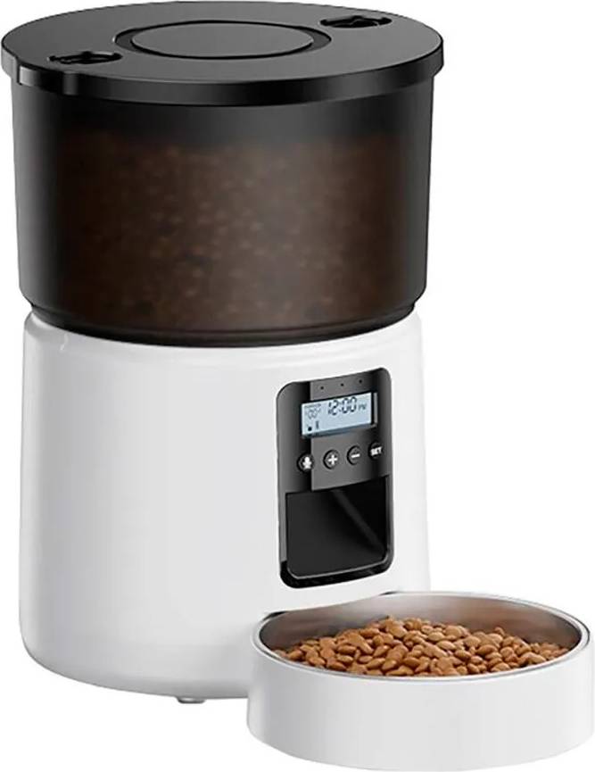 3L Automatisk Foderdispenser Knapversion Hvid