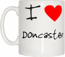 TeeTreeDesigns I Love Heart Doncaster Mug Cup