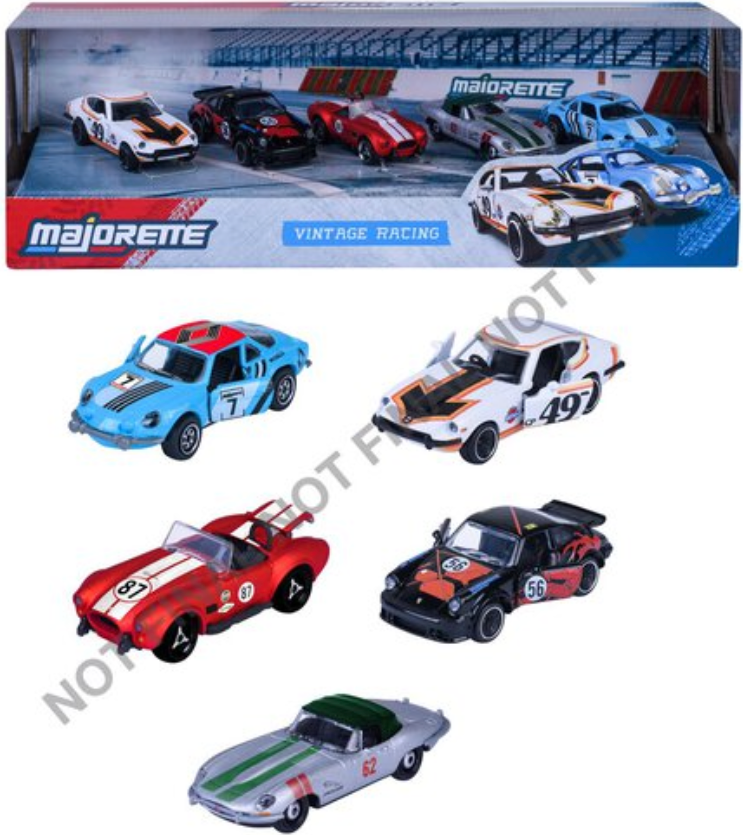 Majorette Ride Cool Vintage Racing Miniature Cars 1 64 Pack