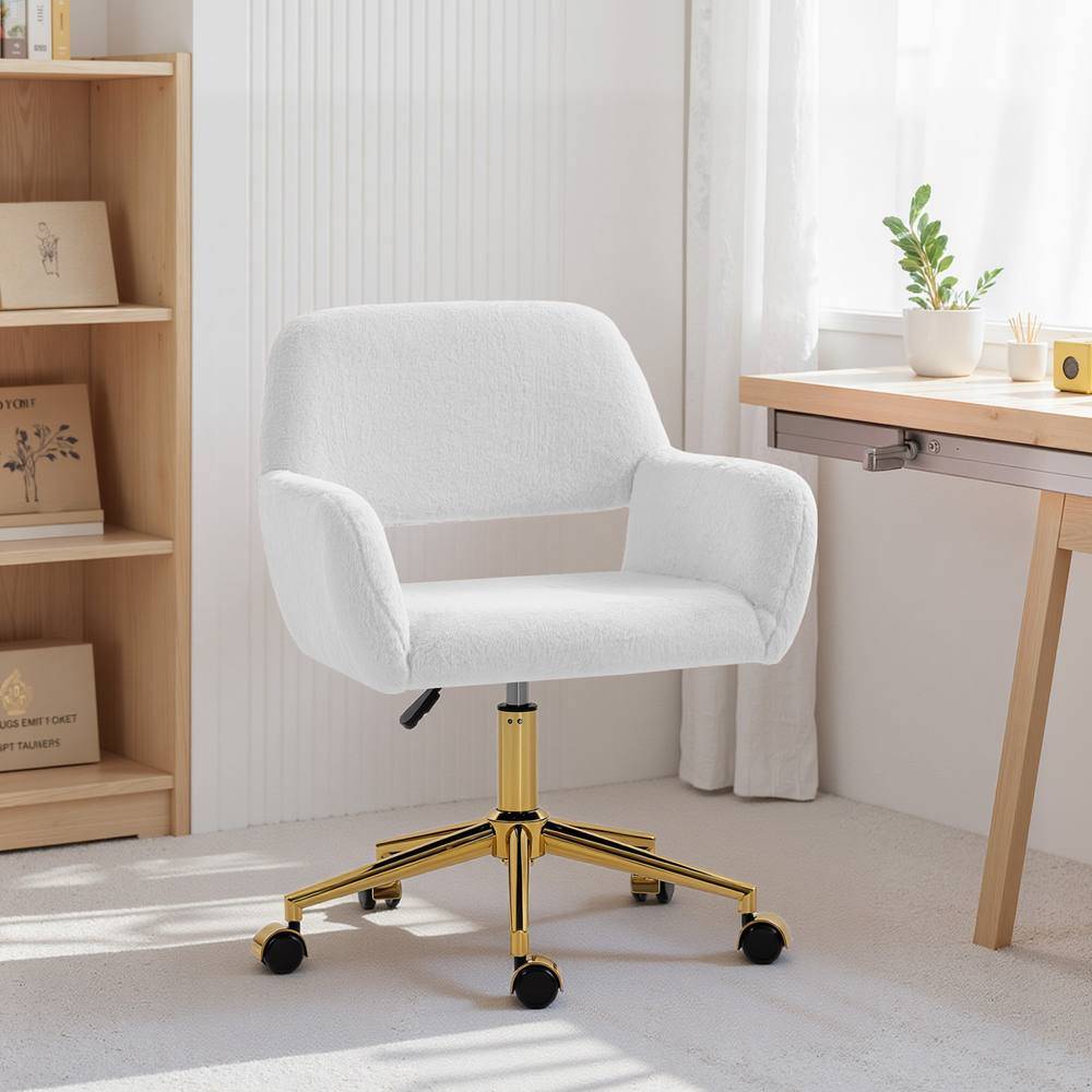Homcom Cream Swivel With Adjustable Height