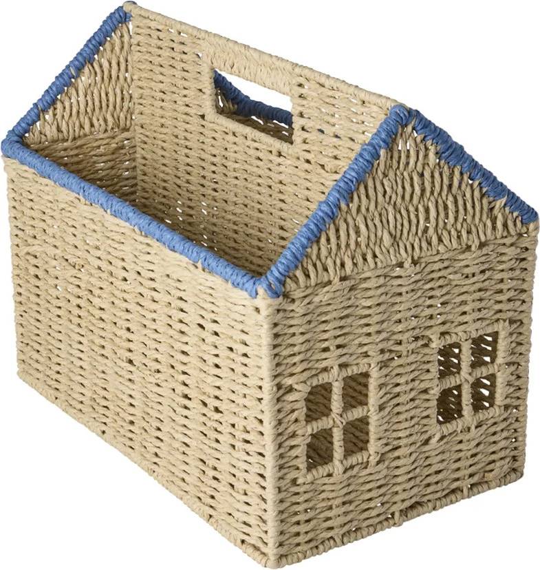 Rice Magazine Rack House Pink Paper Rope