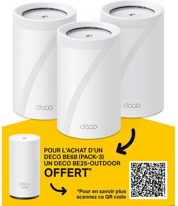 TP-Link Wifi7 Home Mesh Deco BE68 Router 3-Pack