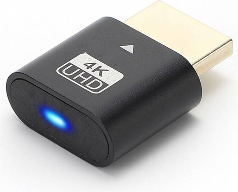 HDMI Compatible 4K Dummy Plug with LED Light