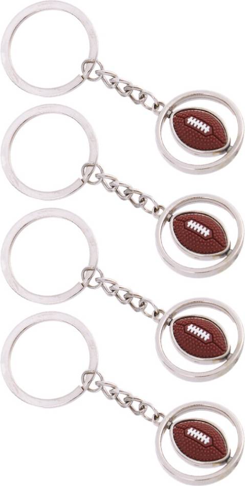 Artibetter Key Ring Rugby Shaped Rotating Design