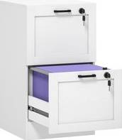 Homcom 2-Drawer Filing With Lock White Storage Cabinet