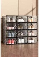 Living and Home Unisex 12pcs Stackable Storage Box Shoe Rack