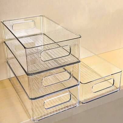 Shein 6pcs Stackable Transparent Boxes Storage Box