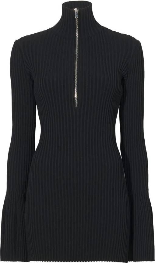 Stickade Tröjor Nylon Rib Zip Sweater -