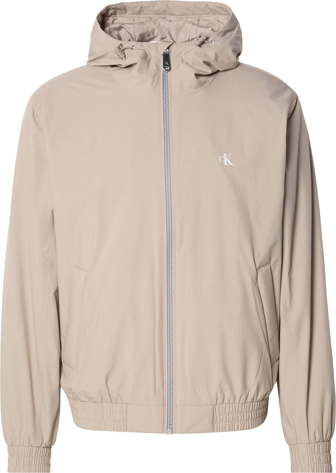 Calvin Klein Hooded Ripstop Jacket - Beige
