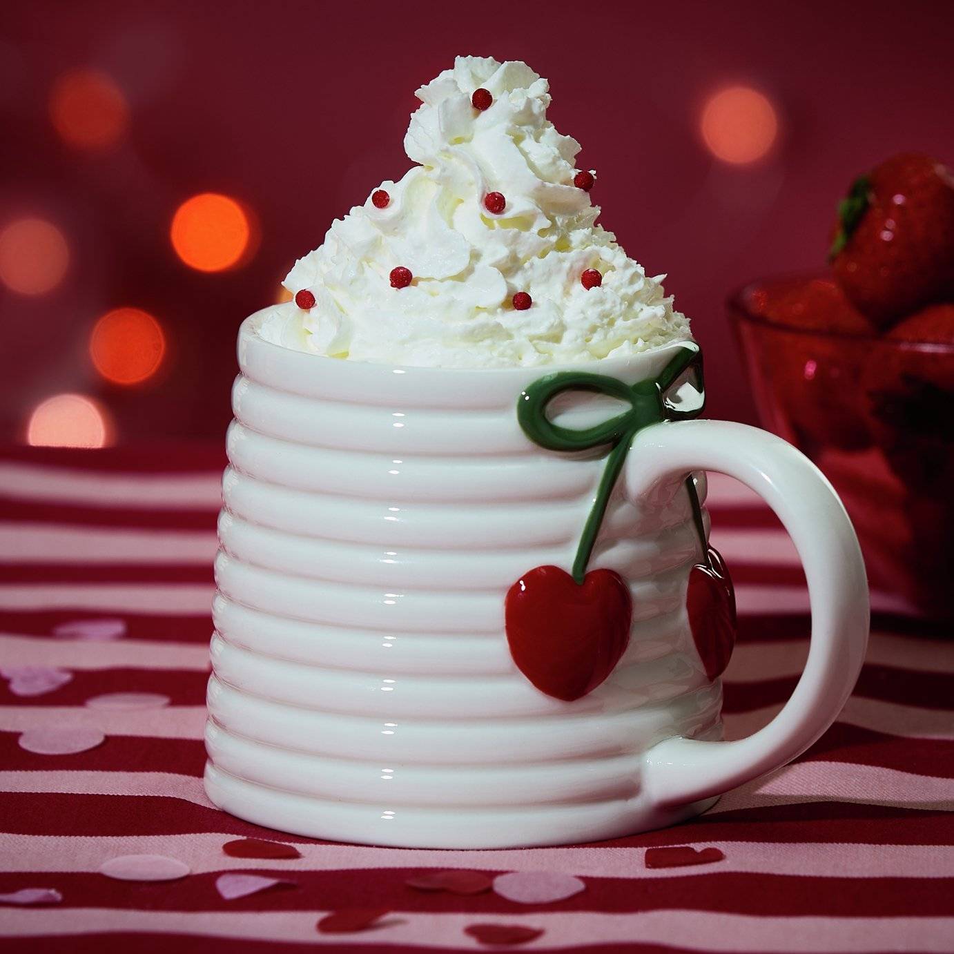 Argos Ribbed Finish Cherry Mug