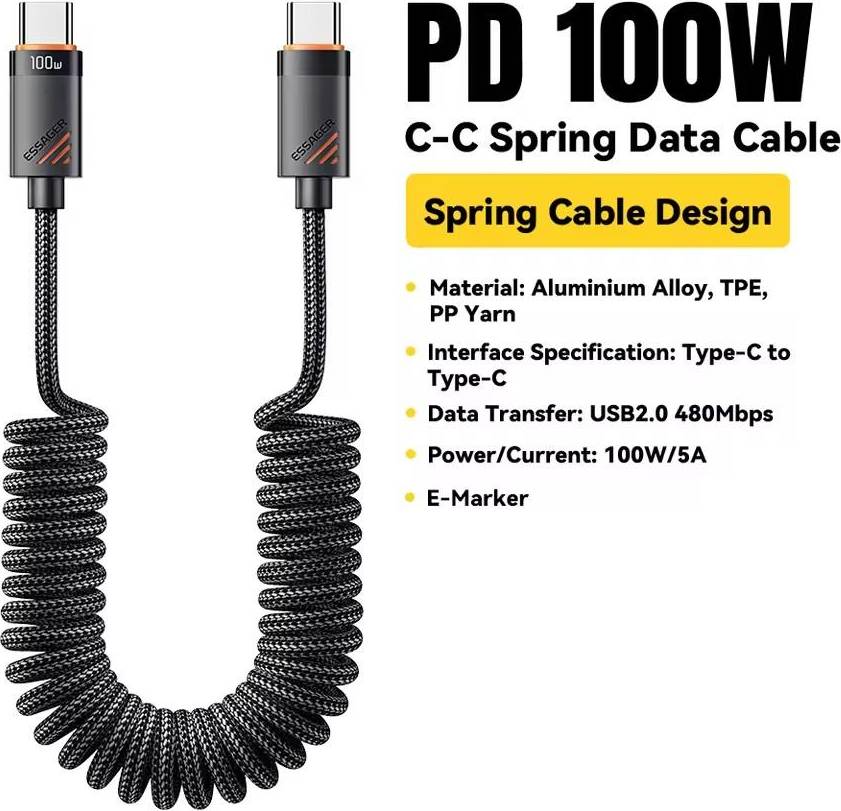 Spring Data Cable Type-C 100W