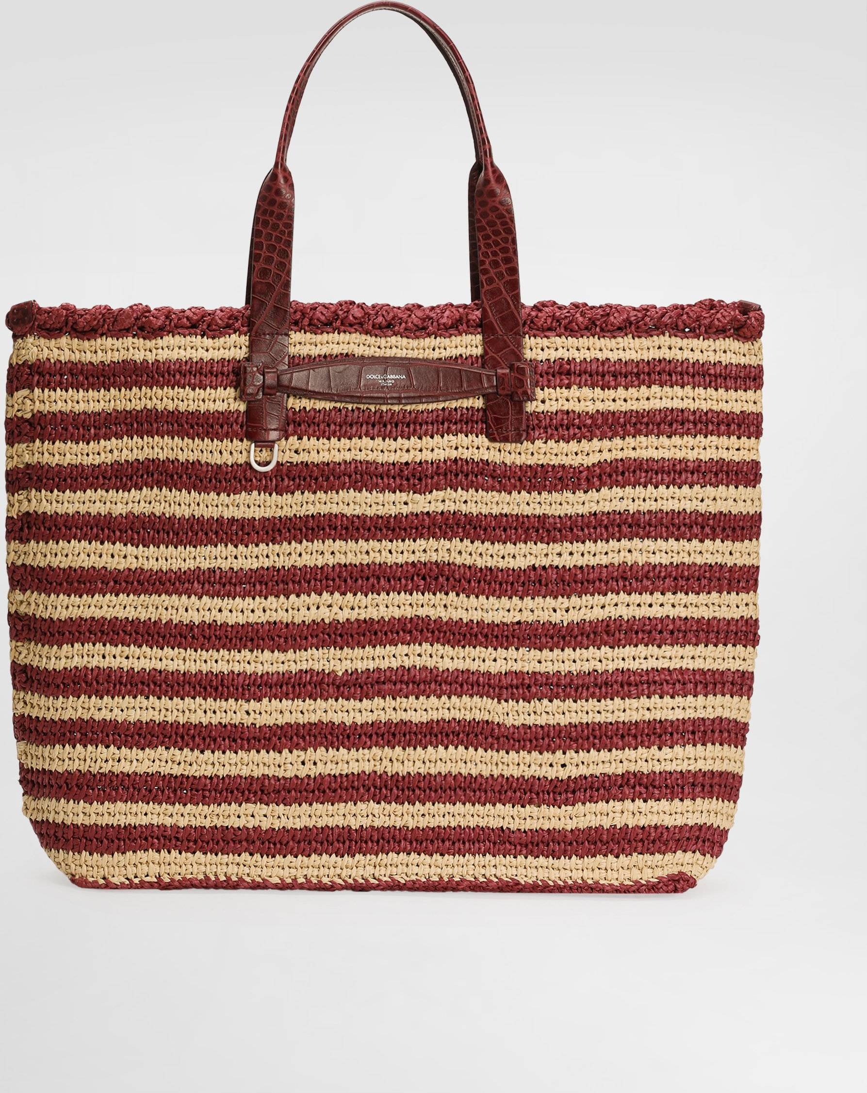 Dolce & Gabbana Raffia Shopper Man Shoppers Multicolor